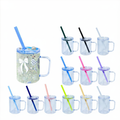 17oz Plastic Double-Wall Snow Globe Coffee Mug with Handle - Custom Orders