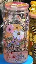 Keep Growing - Bloom & Grow - 20oz Floral Acrylic Pearl Dual Lava Drip Cup