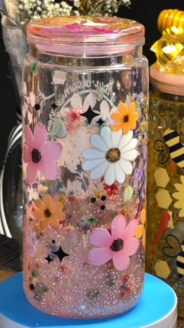 Keep Growing - Bloom & Grow - 20oz Floral Acrylic Pearl Dual Lava Drip Cup
