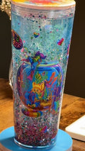 Lisa Frank Fishbowl 24oz Waterfall Glitter Acrylic Tumbler