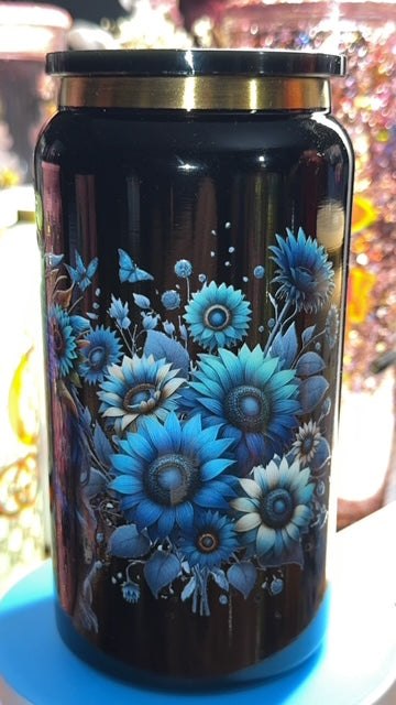 Tattoo Girl & Lion 16oz Stainless Steel Cup