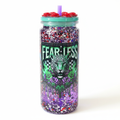 Fear Less Tumbler White Background