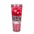 She is Strong 24oz Pink Mica Lava Waterfall Glitter Acrylic Tumbler front