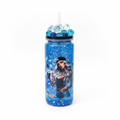 Tattooed Beauty Blue Waterfall Glitter 20oz Acrylic Tumbler front
