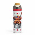 Highland Cow Floral 24oz Sport Tumbler front
