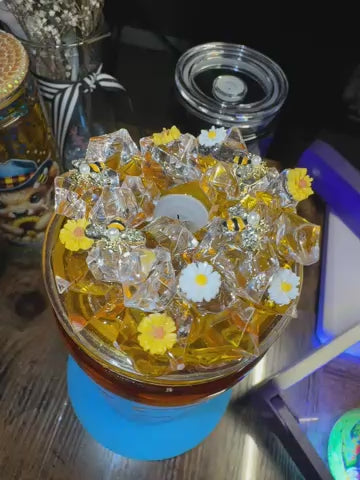 Minnie Mouse Bee Glitter Tumbler – 20oz Custom Lid