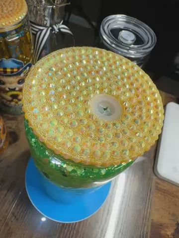 Monsters Inc Mike Wazowski Glitter Tumbler – 20oz Bling Lid